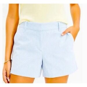 NEW Ann Taylor LOFT Women's Riviera Shorts Seersucker Striped Stretch Coastal 18